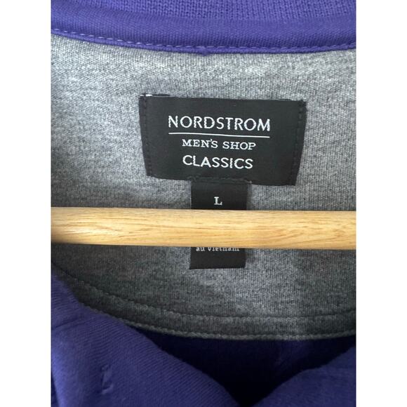 Nordstrom Mens Shop Classics Purple‎ Short Sleeve Polo Shirt Size Large - Picture 3 of 4